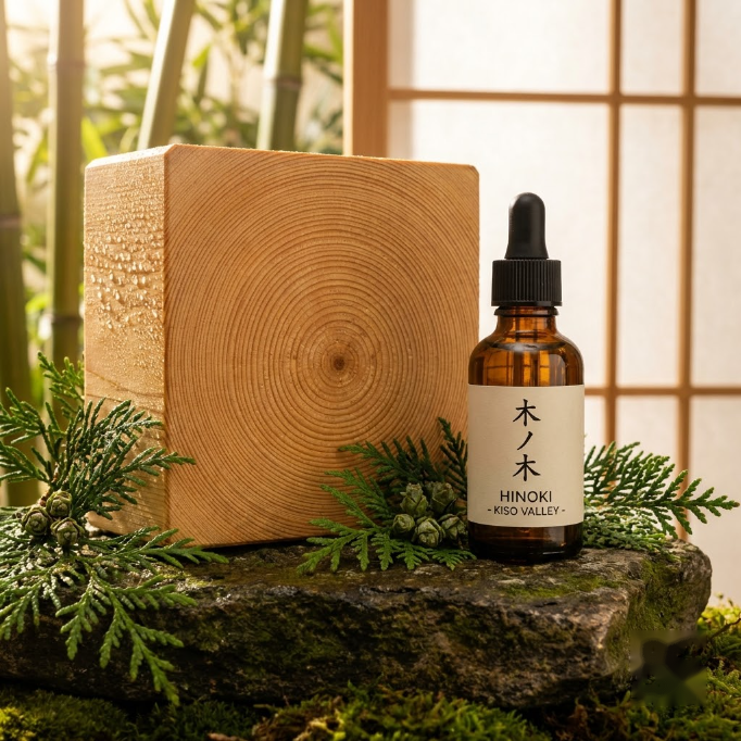 Japanese Hinoki wood essential oil and aromatherapy