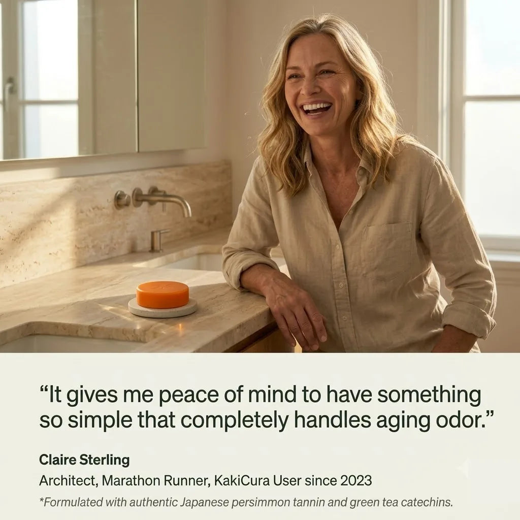 Claire Sterling Verified Customer Review - Peace of Mind Handling Aging Odor